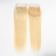 Free Part 4x4 Human Hair Blonde Straight Lace Closure