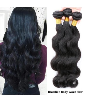 No Chemical processed Brazilian Body Wave Human Hair 3 Bundle Deals / 4 Bundle Deals
