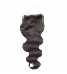 Virgin Human Hair Brazilian Body Wave Lace Closure 4x4 Free Part