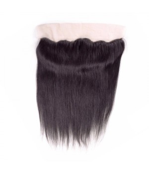 100% Human Hair Unprocessed Brazilian Straight Hair 13x4 Lace Frontal Closure Free Part