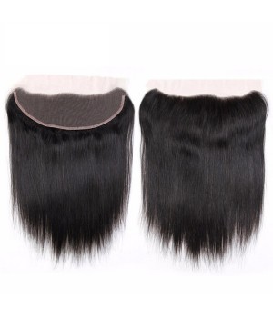 100% Human Hair Unprocessed Brazilian Straight Hair 13x4 Lace Frontal Closure Free Part